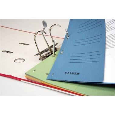 Falken Ösenhefter 80003866 DIN A4 halber Deckel Behördenheftung grau