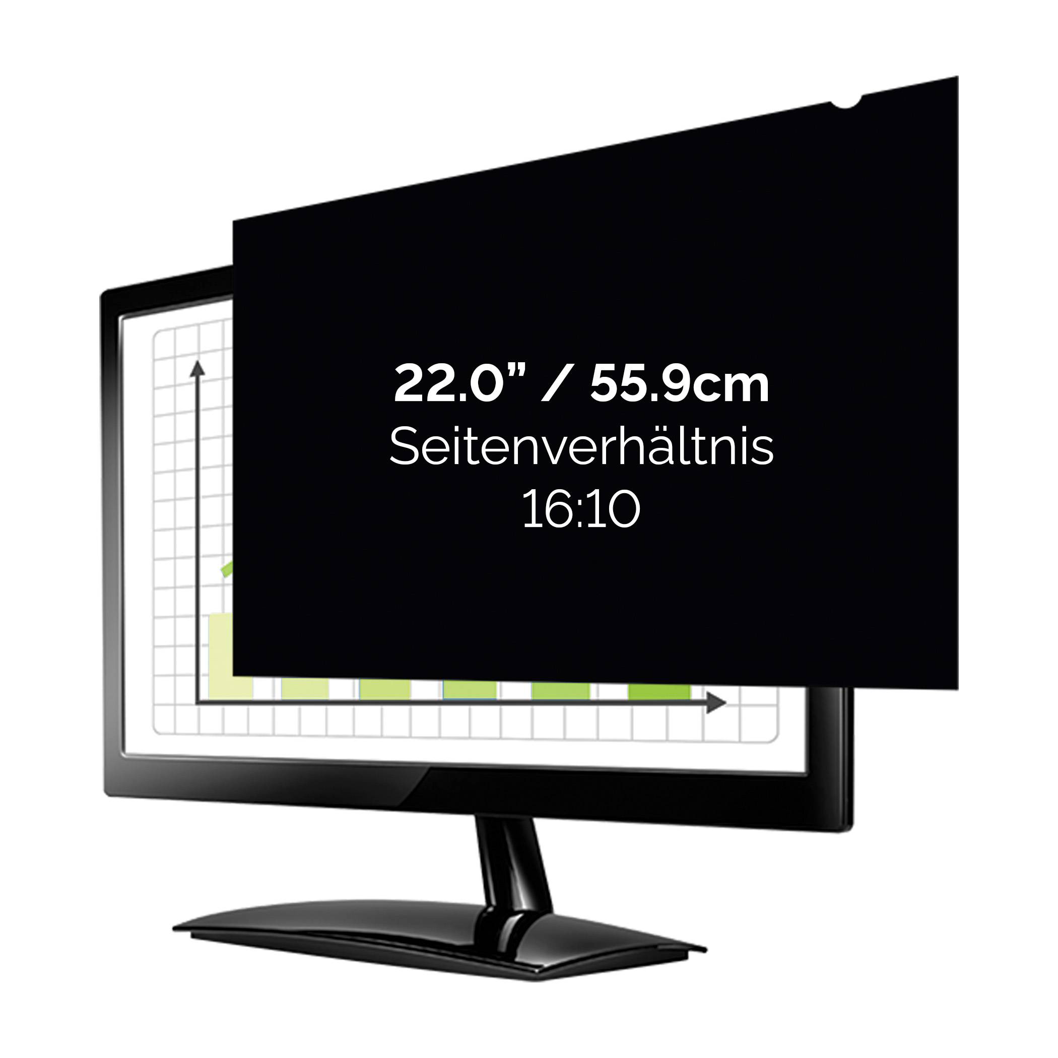 Fellowes PrivaScreen Black Out Sichtschutzfilter Blendschutz Blaulichtfilter ...