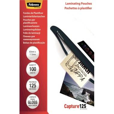 Fellowes Laminierfolie Capture 125 5307101 83x113mm 100 St./Pack.