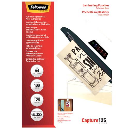 Fellowes - 125 Mikron - 100er-Pack - Matte - A4 (210 x 297 mm)