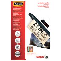 Fellowes - Klebstoff - 125 Mikron - 100er-Pack - glänzend - A4 (210 x 297 mm)