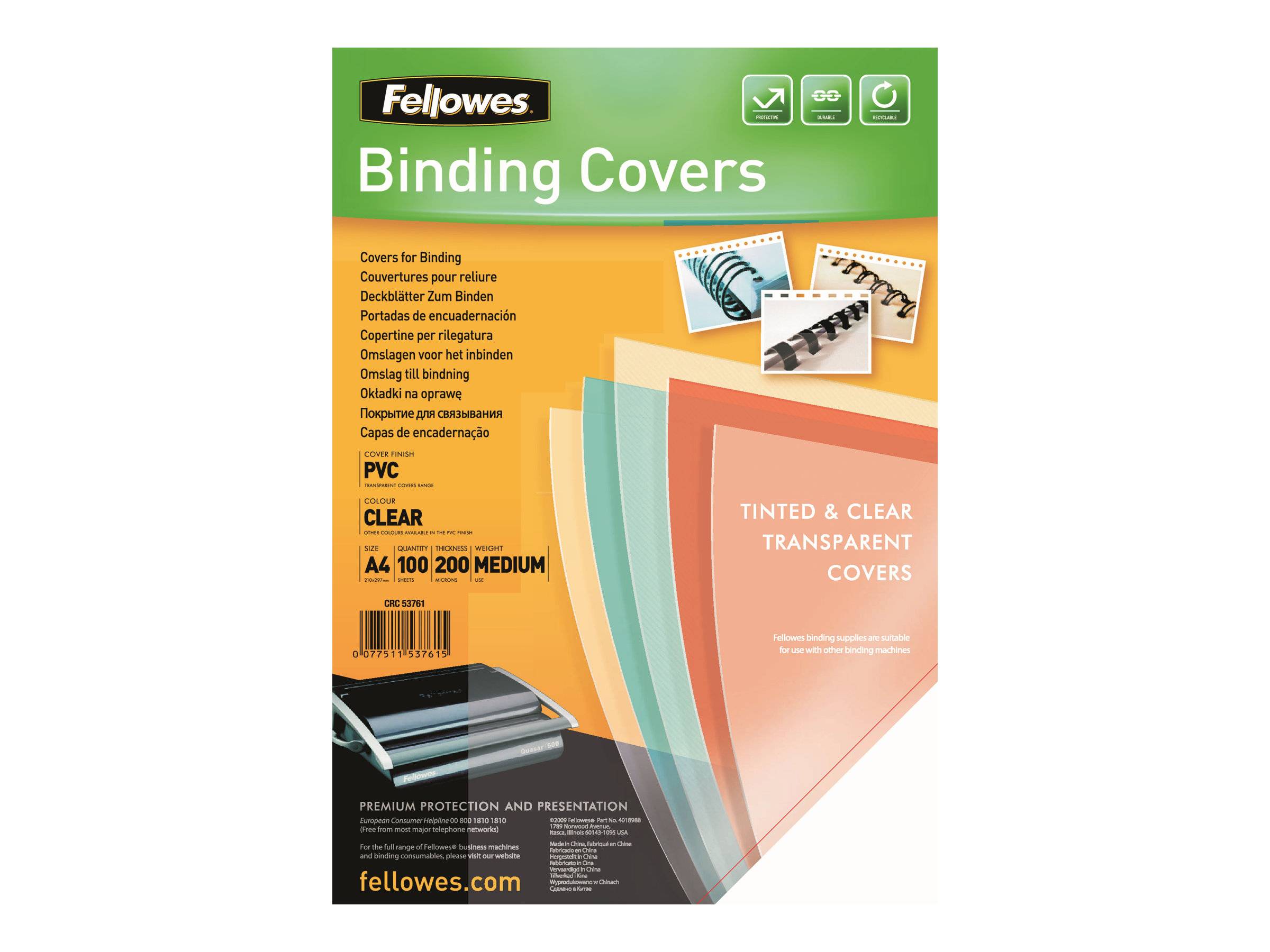 Fellowes - A4 (210 x 297 mm) - 200 Mikron - klar