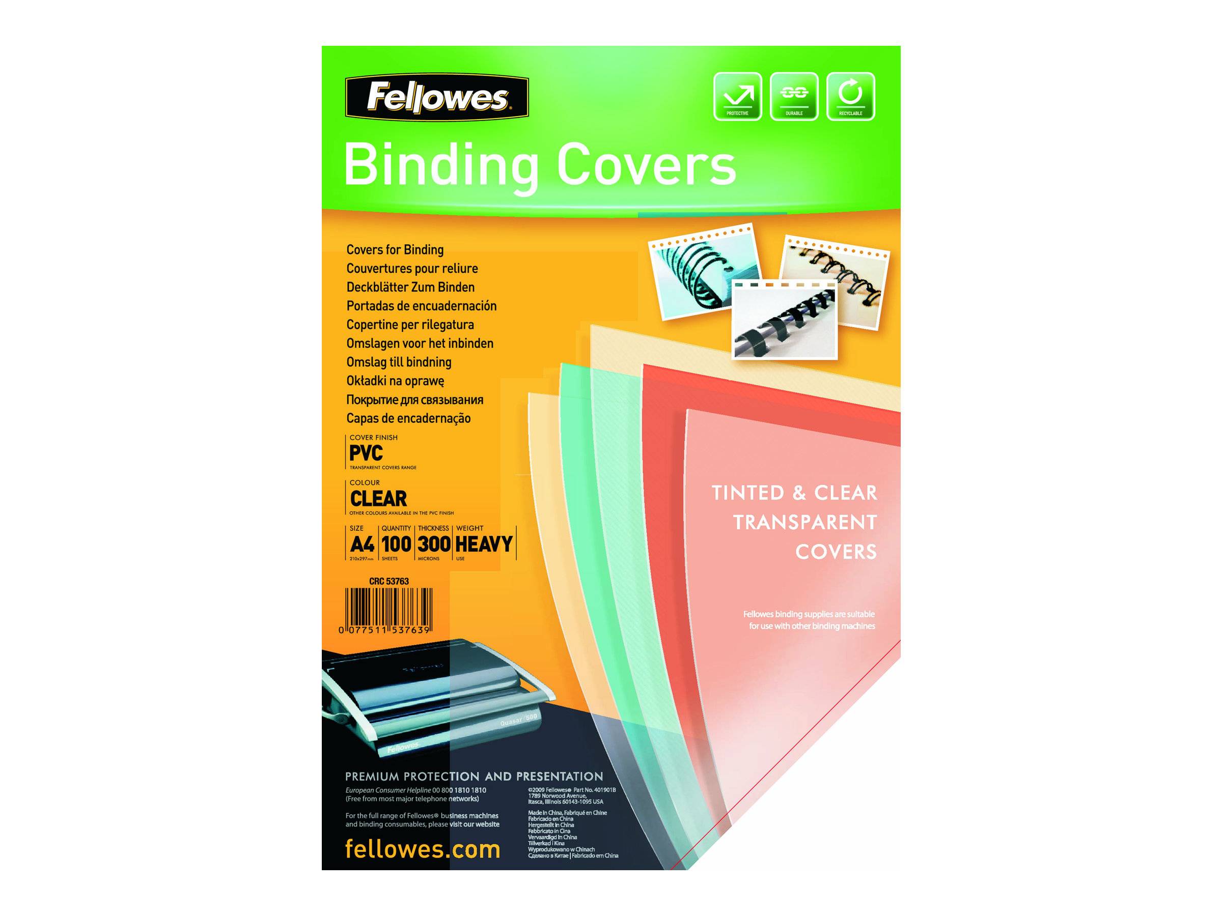 Fellowes Superclear PVC - A4 (210 x 297 mm) - 300 Mikron