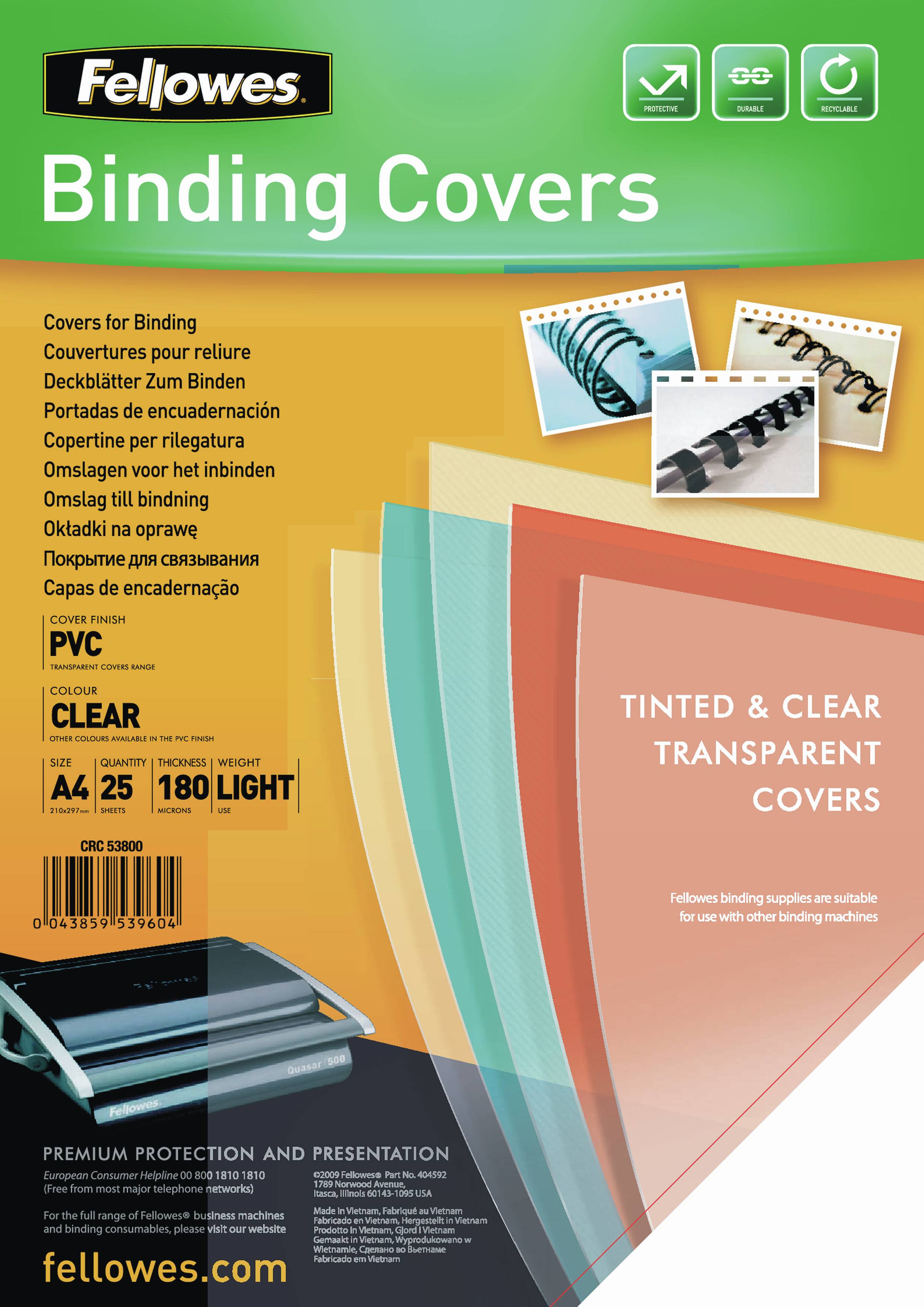 Fellowes - A4 (210 x 297 mm) - 180 Mikron - klar