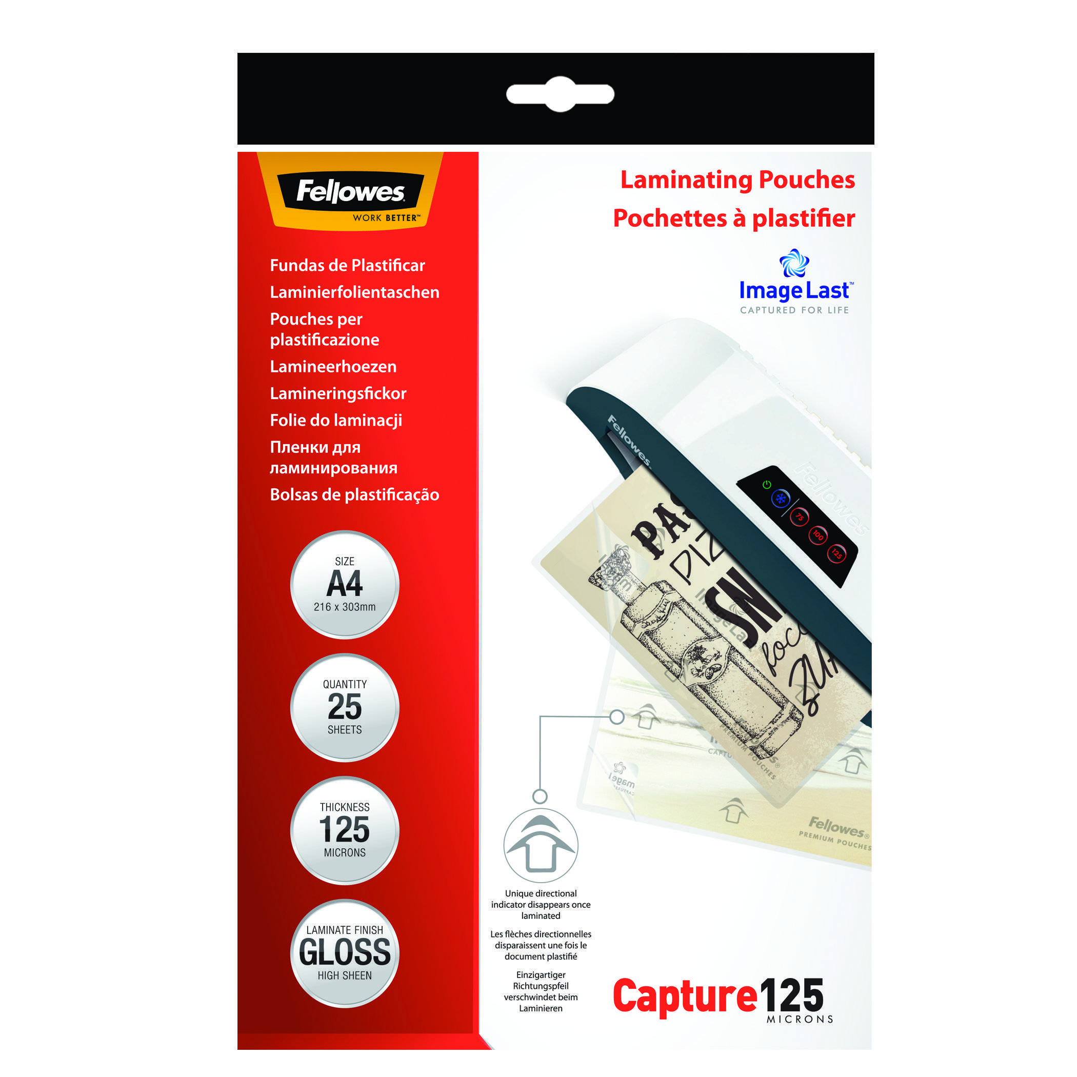 Fellowes ImageLast - 125 Mikron - 25er-Pack - glänzend - glänzend - A4 (210 x 297 mm)