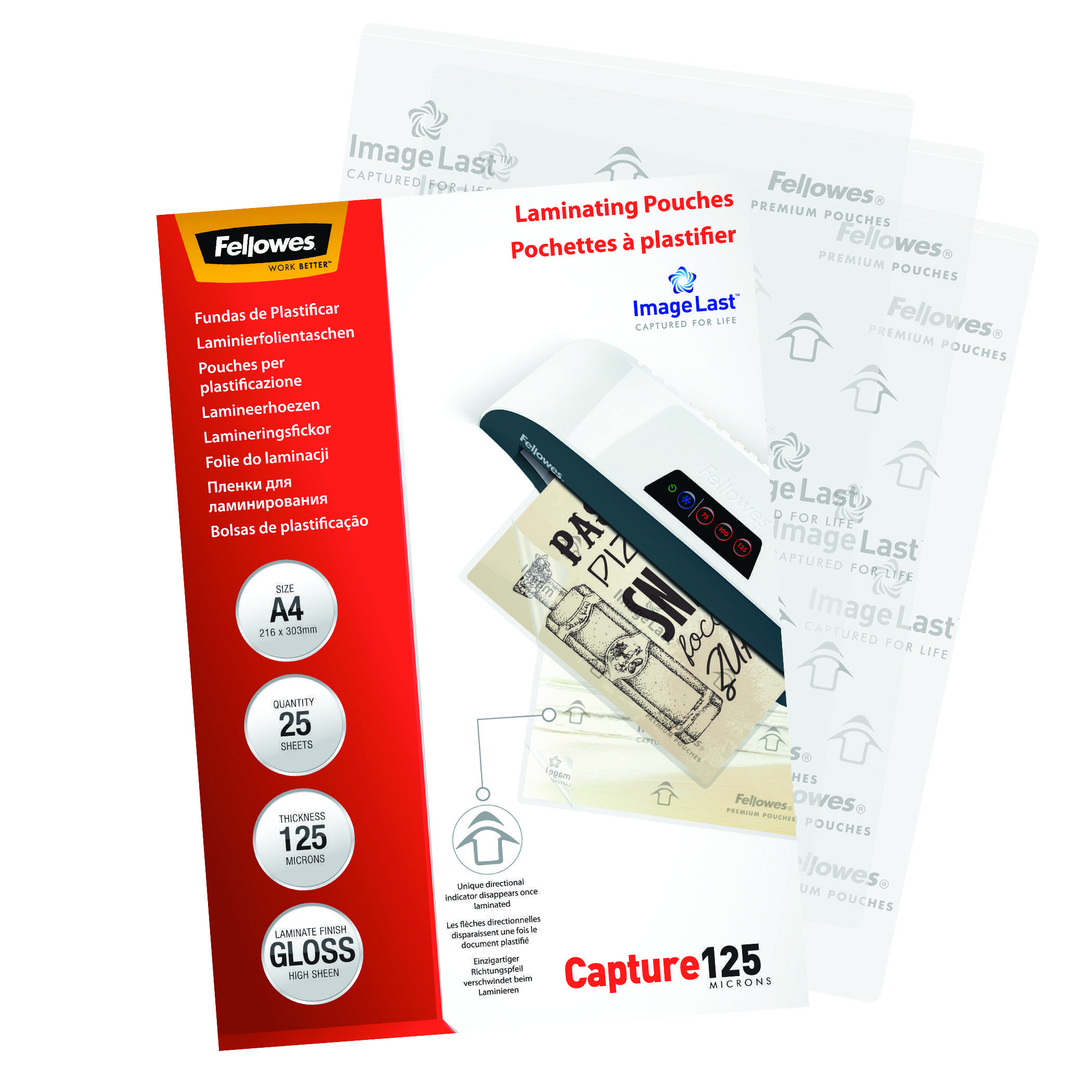 Fellowes ImageLast - 125 Mikron - 25er-Pack - glänzend - glänzend - A4 (210 x 297 mm)