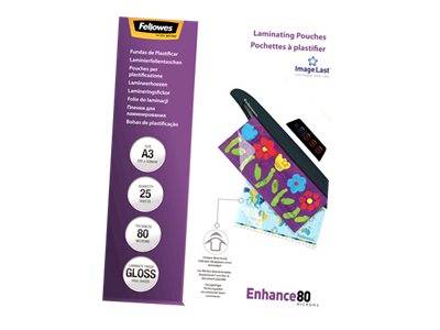 Fellowes ImageLast - 80 Mikron - 25er-Pack - Clear Glossy - glänzend - A3 (297 x 420 mm)