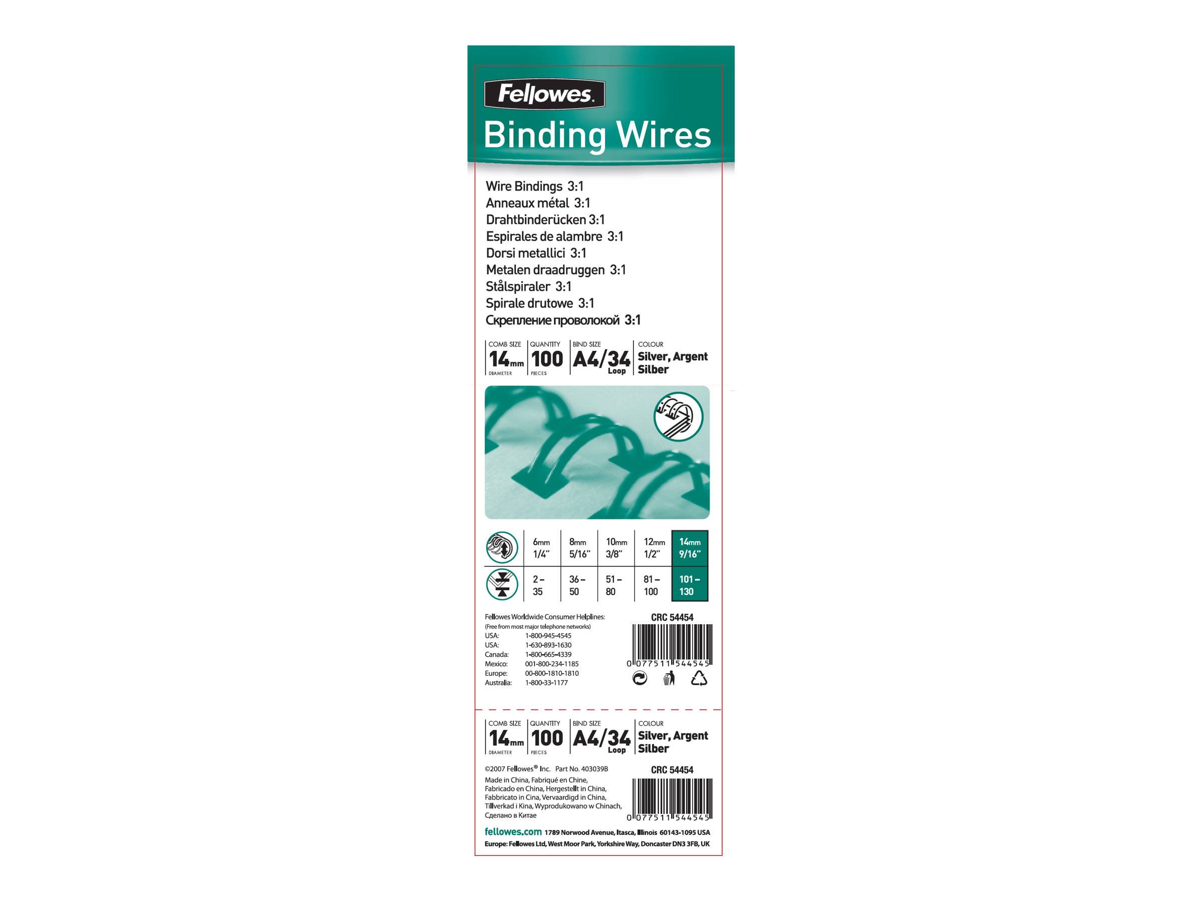 Fellowes - 14 mm - 34 Ringe - A4 (210 x 297 mm)