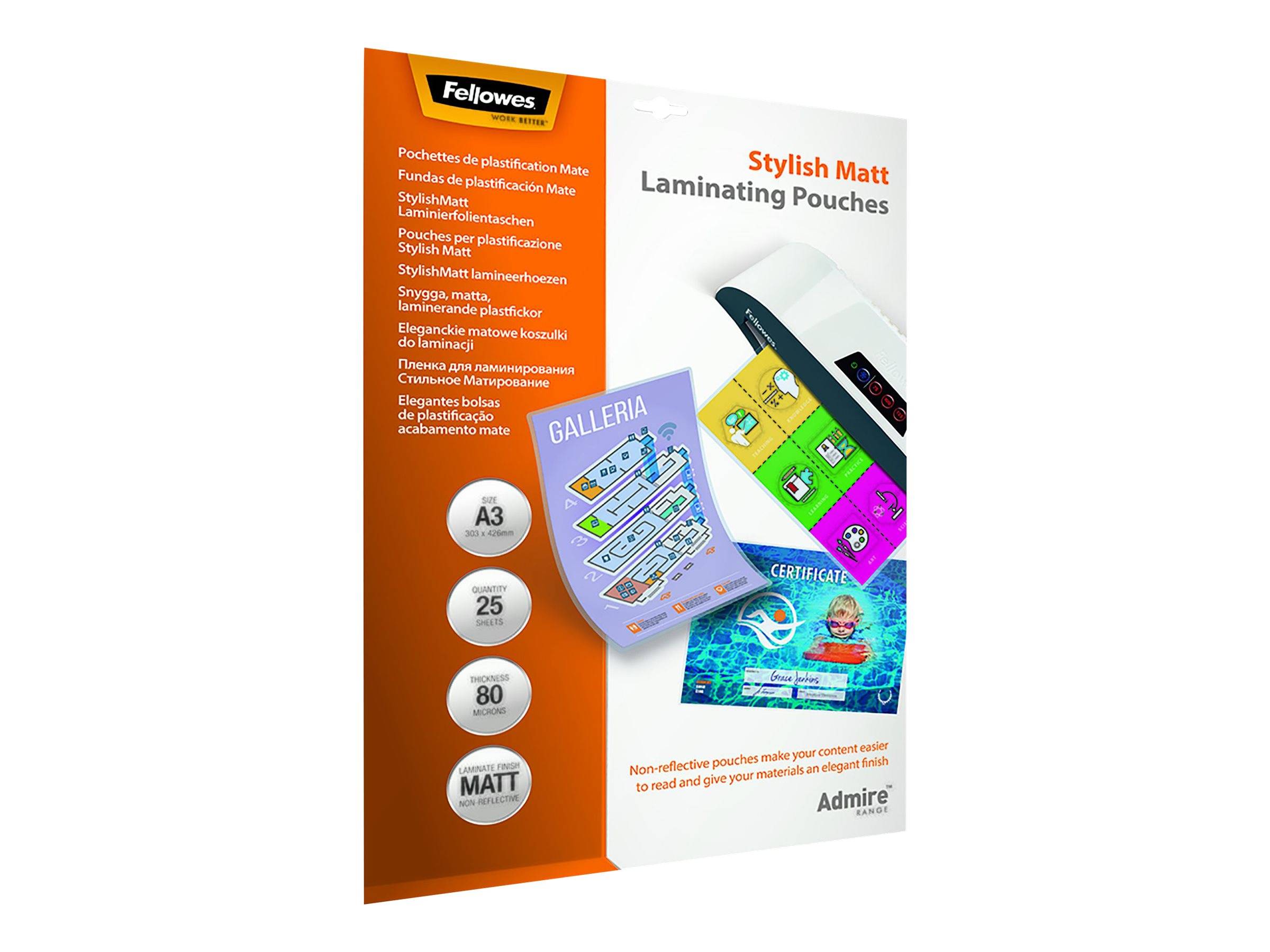 Fellowes Admire Stylish Matt - 80 Mikron - 25er-Pack - A3 (297 x 420 mm) - Lamin