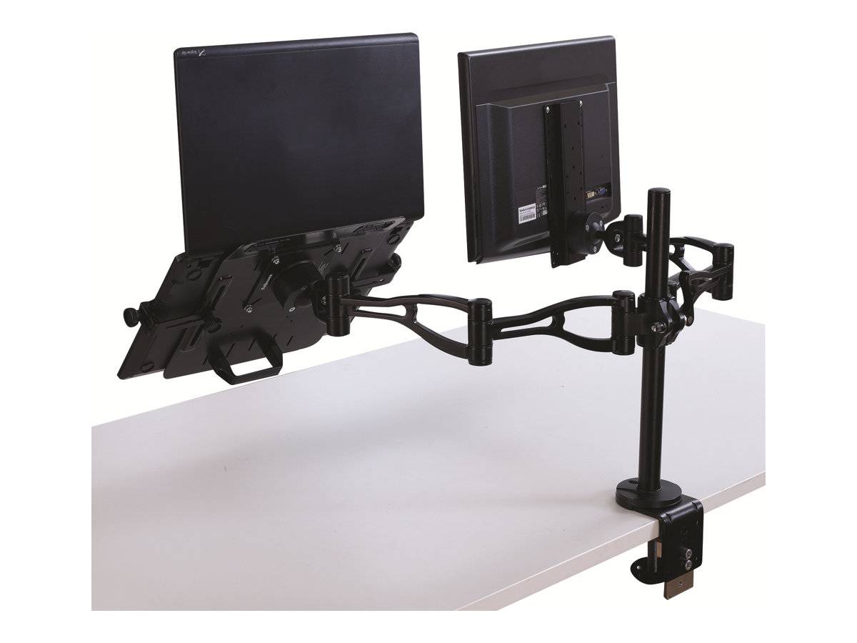 Fellowes Professional Series Depth Adjustable Dual Monitor Arm - Befestigungskit - für 2 Monitore (einstellbarer Arm)