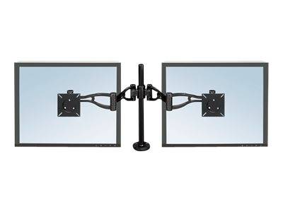 Fellowes Professional Series Depth Adjustable Dual Monitor Arm - Befestigungskit - für 2 Monitore (einstellbarer Arm)