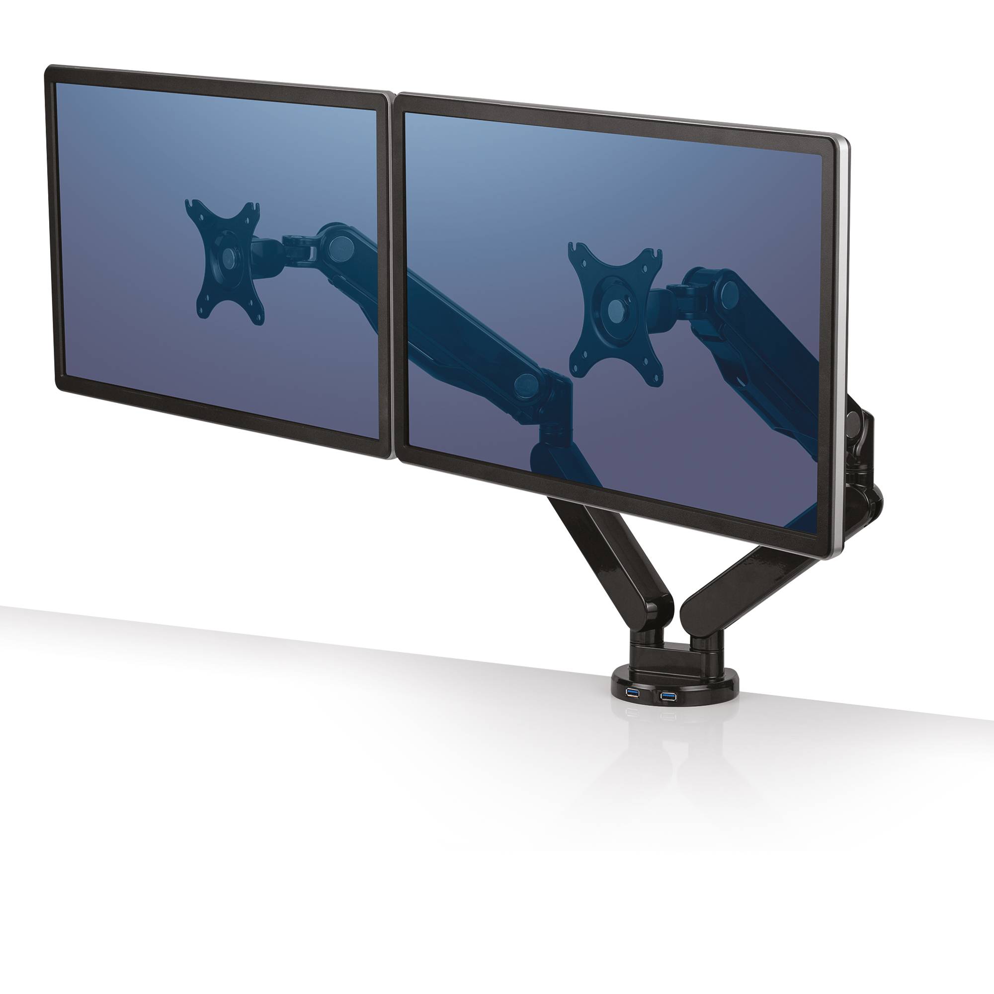 Fellowes Platinum Series Dual Monitor Arm - Befestigungskit für 2 Monitore (einstellbarer Arm)