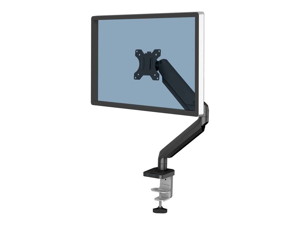 Fellowes Platinum Monitor Arm - Befestigungskit - einstellbarer Arm - für Monitor - Aluminium, Stahl, Kunststoff - Schwa