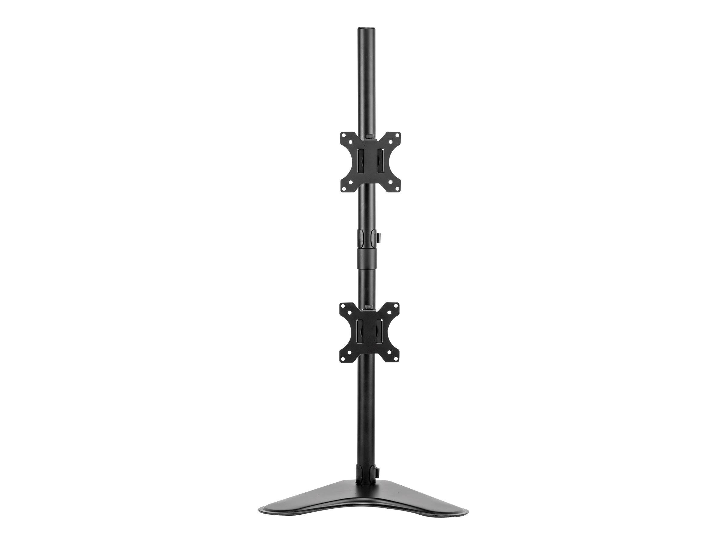 Fellowes Professional Series Free-standing Dual Stacking Monitor Arm - Aufstellung - für 2 Monitore - Stahl - Schwarz -