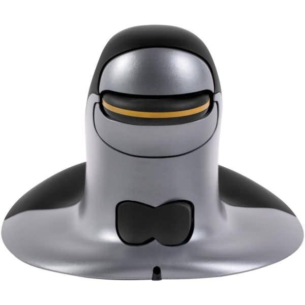 Maus Penguin kabellos Größe S beidhändig vertikal schwarz/silber