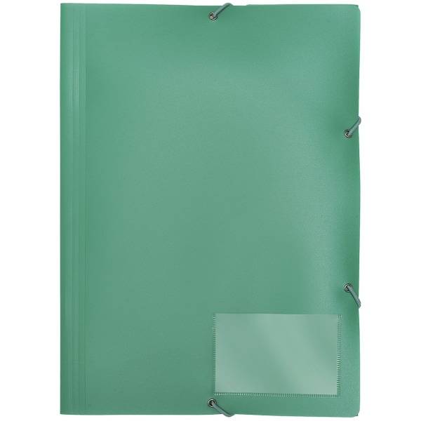 Eckspannmappe A4 PP mit Klappen vollfarbig grün