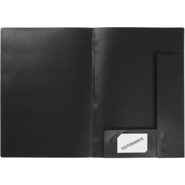 Angebotsmappe A4 PP mit Sichttasche vollfarbig schwarz