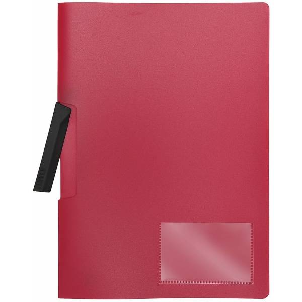 Cliphefter A4 PP bis 50 Blatt vollfarbig rot