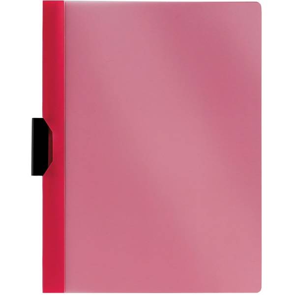 Cliphefter A4 PP bis 40 Blatt transluzent rot