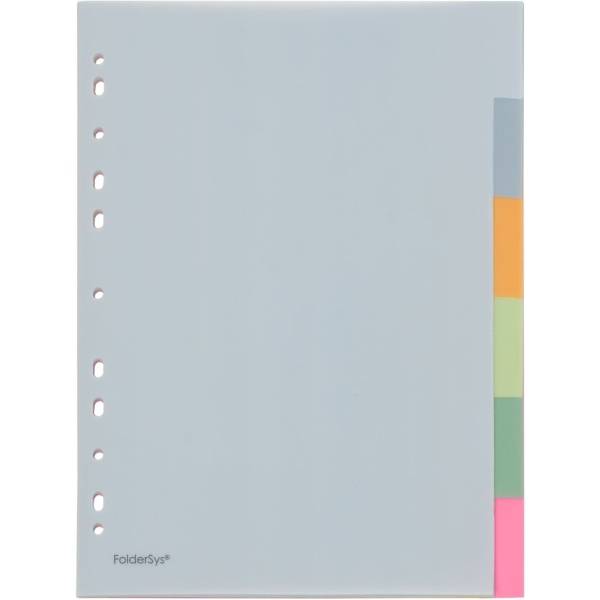 Register A4 PP 6-teilig blanko mehrfarbig