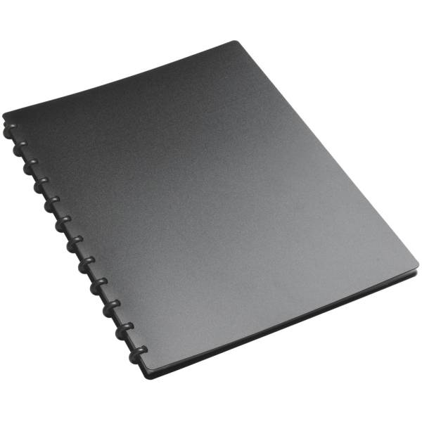 Sichtbuch A4 PP 20 Hüllen mit T-Stanzung 6mm-Ringe schwarz