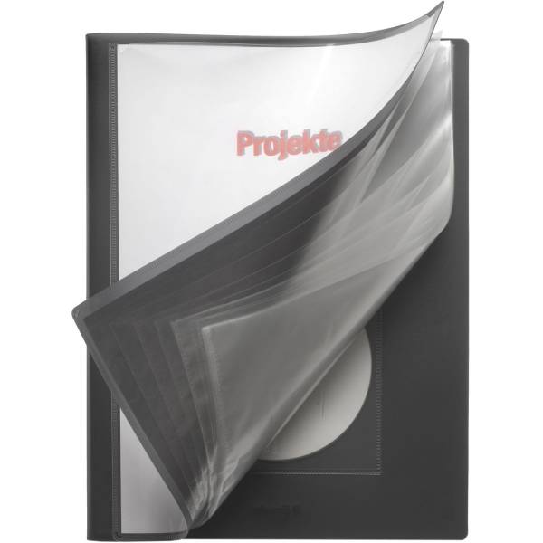 Präsentations-Sichtbuch A4 20 Hüllen A4 PP anthrazit