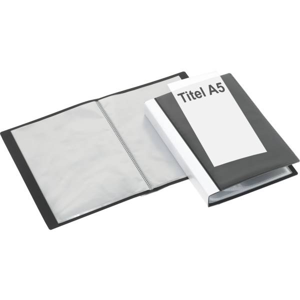 Präsentations-Sichtbuch A5 20 Hüllen PP schwarz