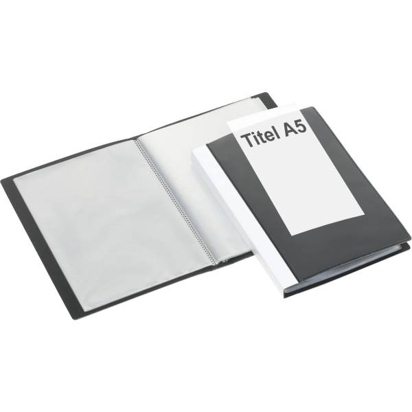 Präsentations-Sichtbuch A5 40 Hüllen PP schwarz