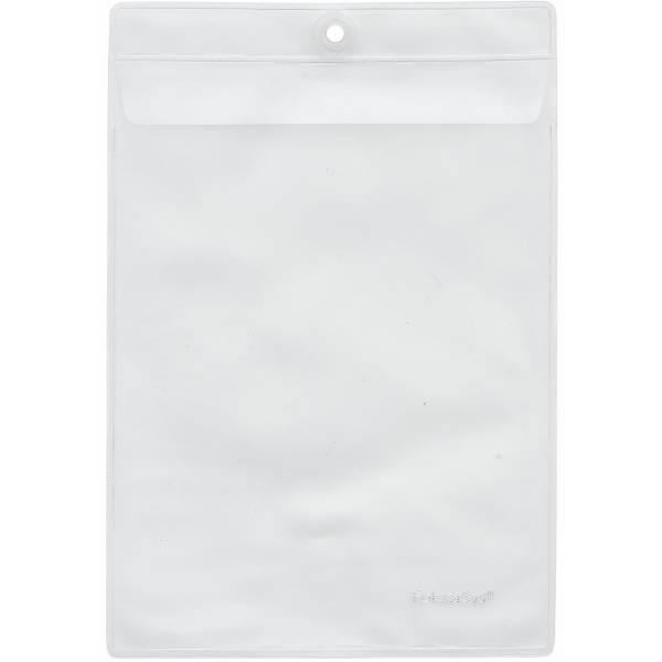 Plakat-Tasche A5 PVC mit Klappe Aufhängöse klar transparent