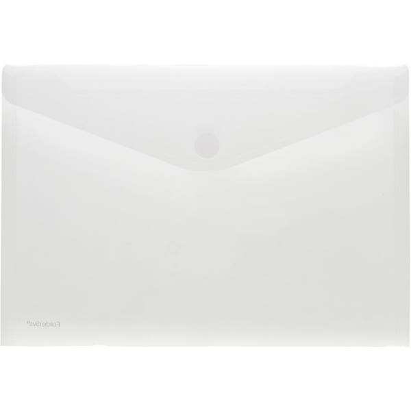 Dokumentenmappe A4 quer PP Klettverschluss gerippt farblos geprägt