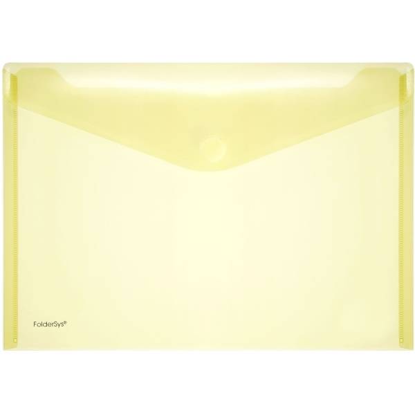 Dokumentenmappe A4 quer PP Klettverschluss gelb transparent