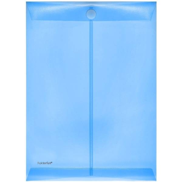Dokumentenmappe A4 hoch PP Klettverschluss blau transparent