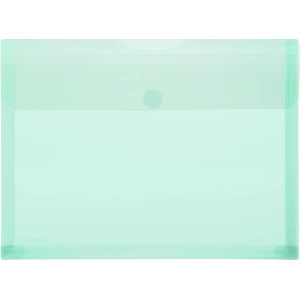 Dokumentenmappe A4 PP Dehnfalte Klettverschluss grün transparent