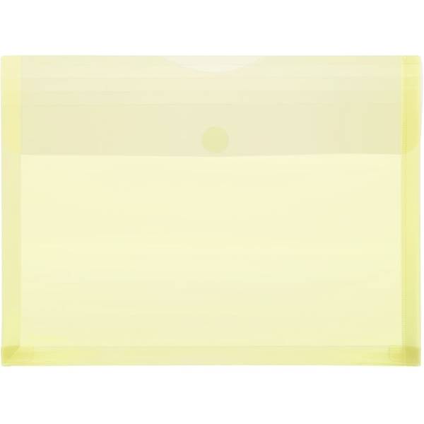Dokumentenmappe A4 PP Dehnfalte Klettverschluss gelb transparent