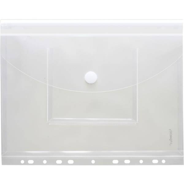 Dokumentenmappe PP A4 20mm Falte, Abheftrand, CD-Tasche Klettverschluss transparent farblos matt