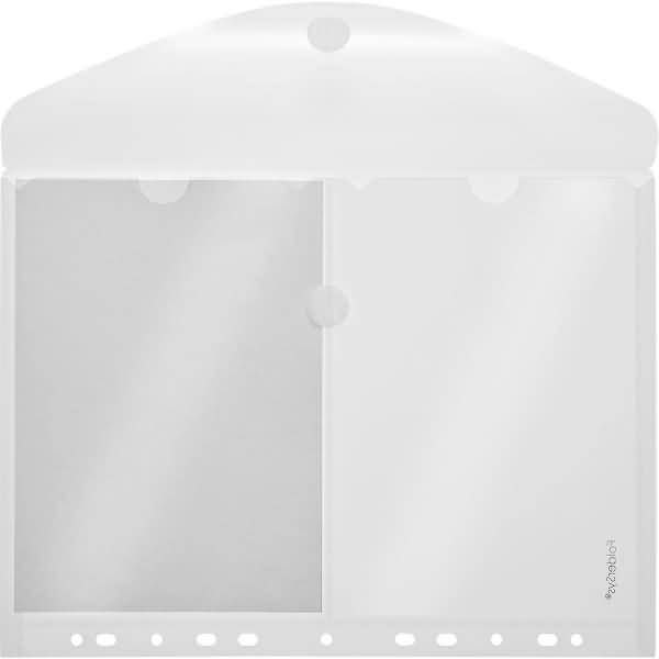 Dokumentenmappe 238/220x315 (2x Format A5) PP Klettverschluss transparent
