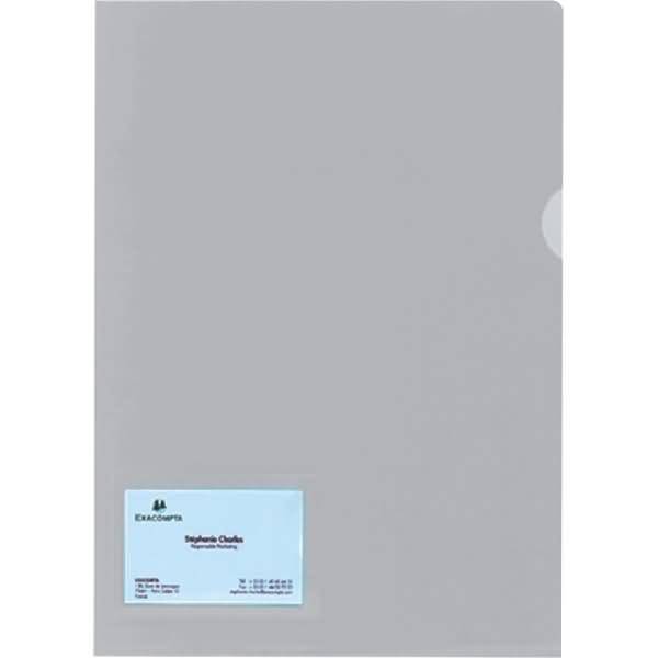 Angebotshülle A4 PP mit Visitenkartentaschen transparent