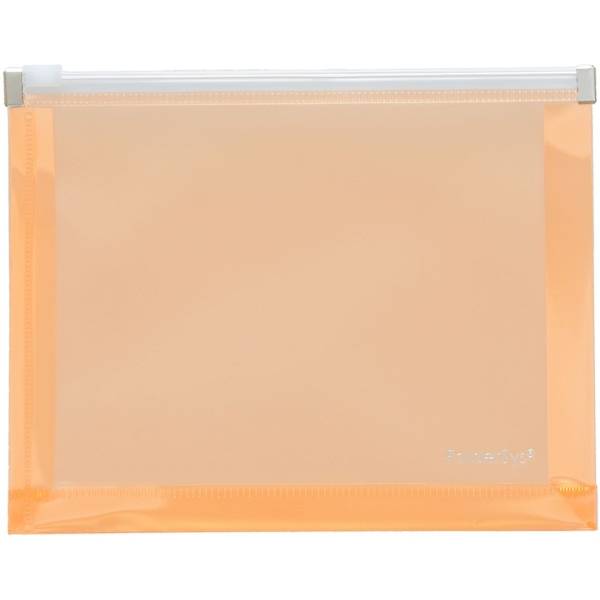 Gleitverschlusstasche A3 PP Falte 30mm orange transluzent