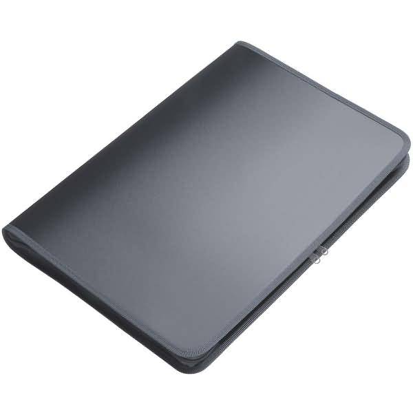 Reißverschluss-Tasche A3 PP antrazit transluzent Zip grau