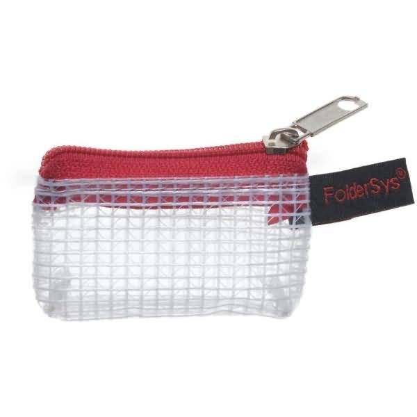 Reißverschlusstasche 55x35mm PVC rot