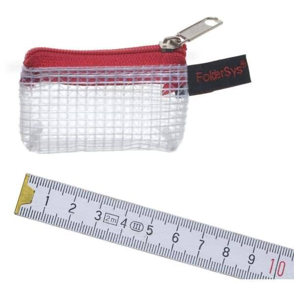 Reißverschlusstasche 55x35mm PVC rot