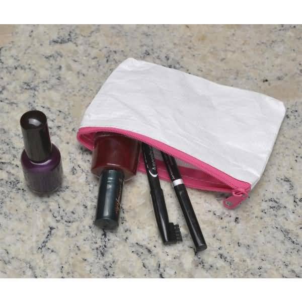 Reißverschlusstasche A7 PE-Vlies pink