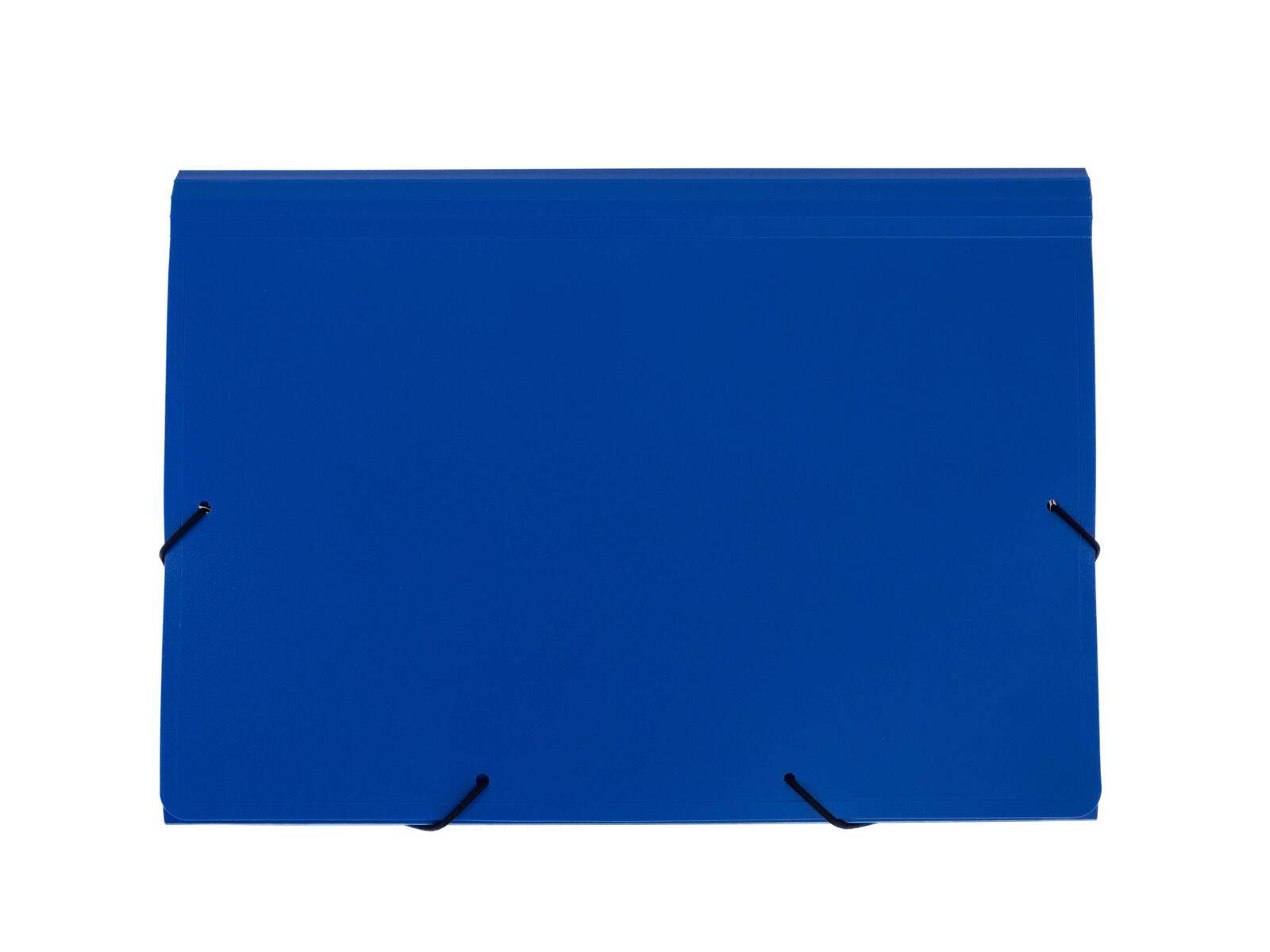 Fächer Gummizugmappe A4 PP 5 Fächer Gummizug vollfarbig blau