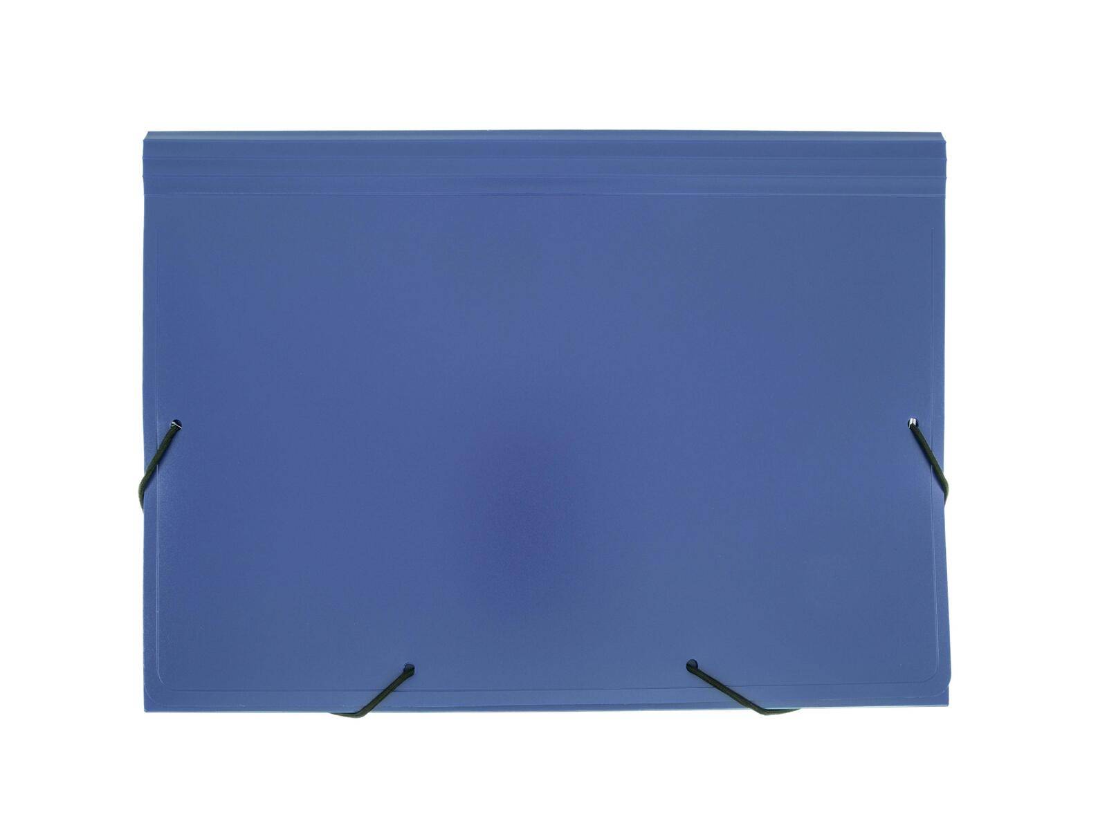 Fächer Gummizugmappe A4 PP 7 Fächer Gummizug vollfarbig blau