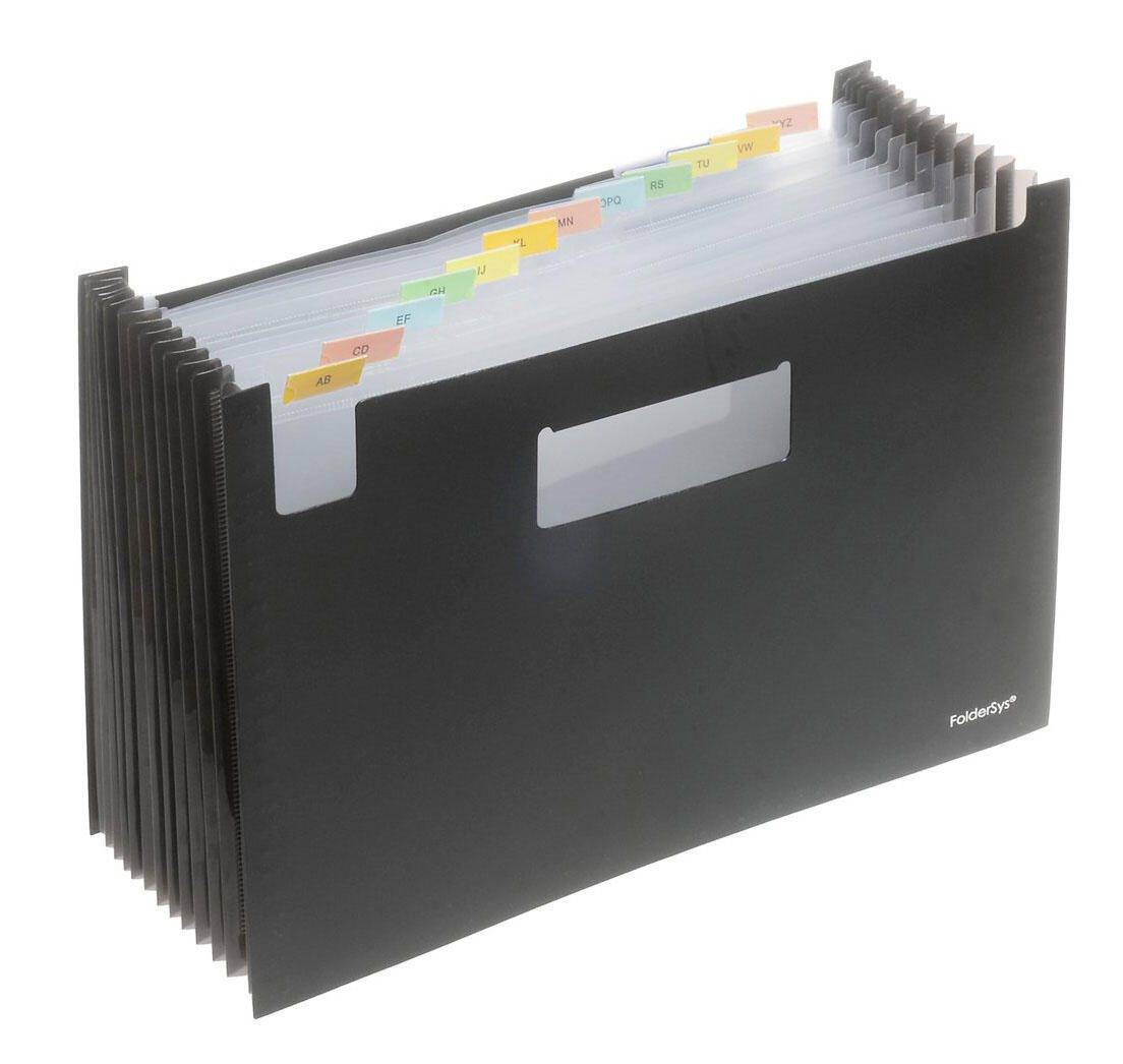 FolderSys Fächermappe 12 Fächer schwarz