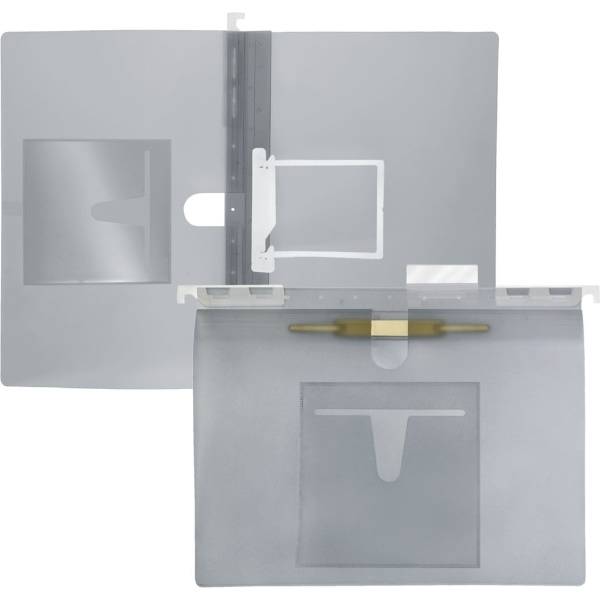 Multi-Hängehefter A4 PP U-Clip/Heftzunge anthrazit transluzent