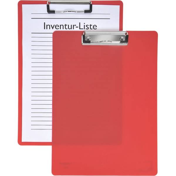 Klemmbrett A4 PP rot