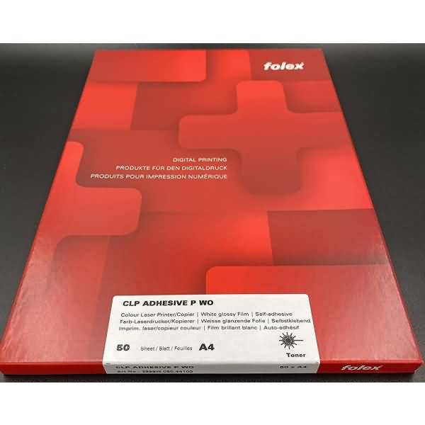 Farblaserfolie CLP A4 50my weiß opak selbstklebend VE=50 Stück