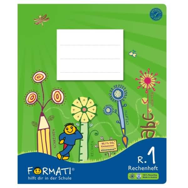 Rechenheft Quart Lineatur R.1 6x6mm kariert 20 Blatt