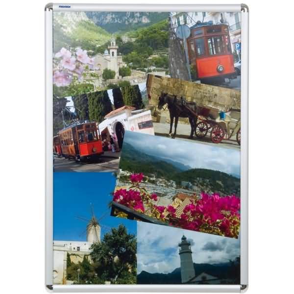 Wechselrahmen-Tafel silber Aluminium Klapprahmen 86,6x121,4 cm